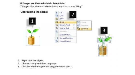 Stacked Coins PowerPoint Templates Growing Money Ppt Slides
