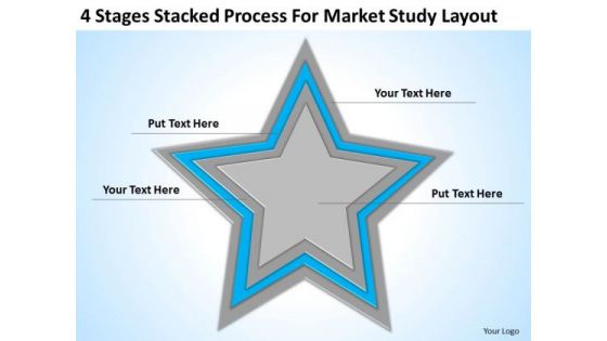 Stacked Process For Market Study Layout Ppt Annual Business Plan Template PowerPoint Templates