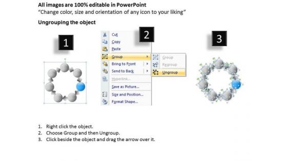 Stages Circular Process Database Diagram Strategic Business Plan Template PowerPoint Slides