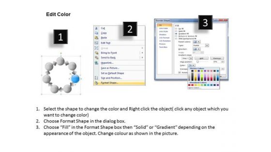 Stages Circular Process Database Diagram Strategic Business Plan Template PowerPoint Slides