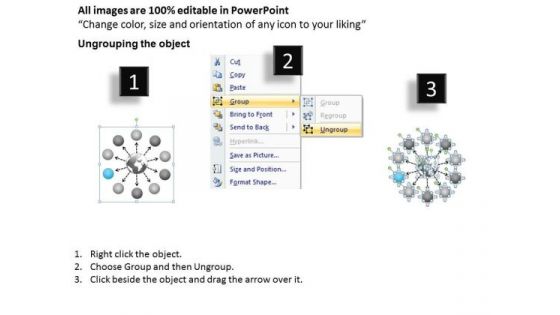 Stages Circularly Placed Forming Process Flow Diagram PowerPoint Slides