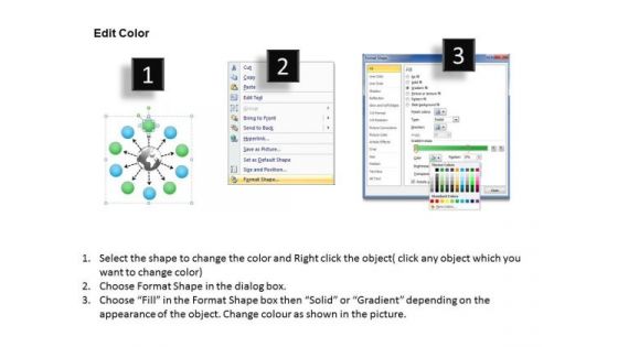 Stages Circularly Placed Forming Process Flow PowerPoint Slides