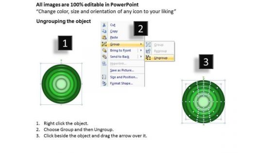 Stages Concentric Business Managment Model Plan PowerPoint Templates