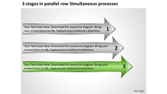 Stages In Parallel Row Simultaneous Processes Ppt Sample Business Plan Template PowerPoint Slides