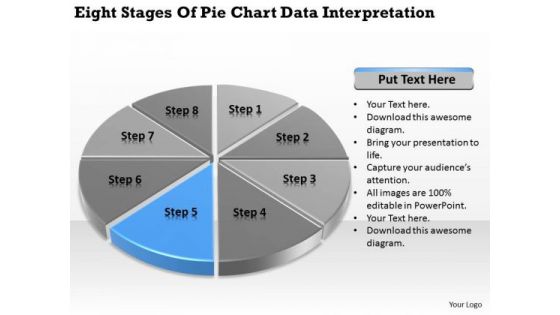 Stages Of Pie Chart Data Interpretation How To Write Business Plan PowerPoint Templates
