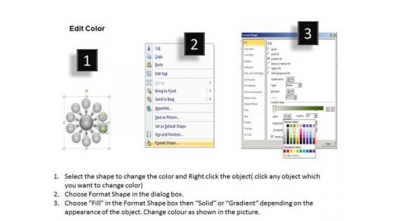 Stages Planning Process Diagram Relative Circular Flow Arrow PowerPoint Templates