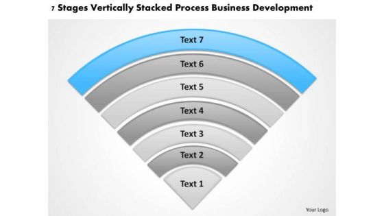 Stages Vertically Stacked Process Business Deveopment Ppt Online Plans PowerPoint Slides