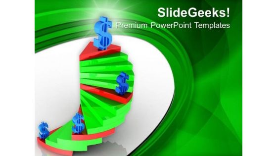 Stairs Way To Financial Success PowerPoint Templates Ppt Backgrounds For Slides 0313