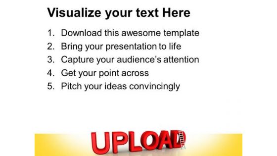 Stairs With Word Upload Business PowerPoint Templates And PowerPoint Themes 0912