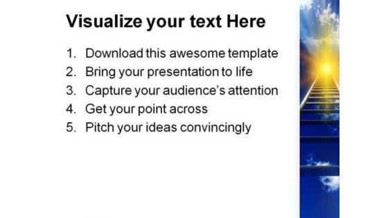Stairway To Heaven Future PowerPoint Themes And PowerPoint Slides 0811