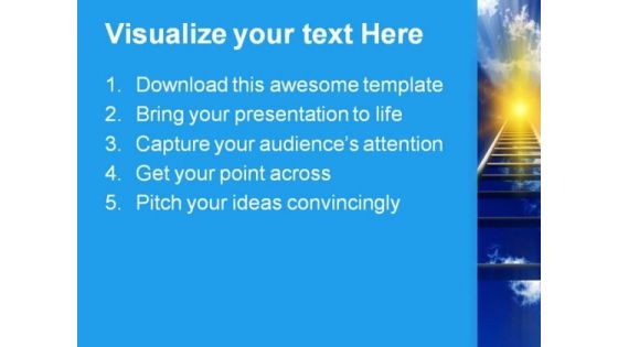 Stairway To Heaven Future PowerPoint Themes And PowerPoint Slides 0811