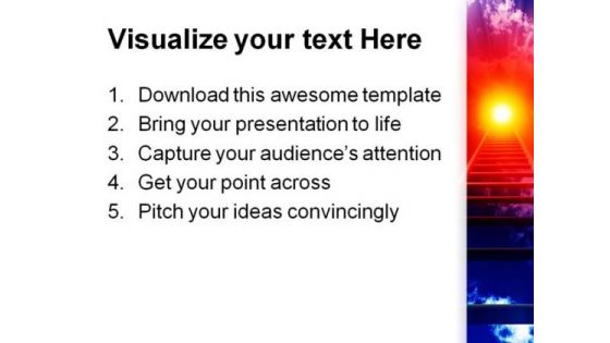 Stairway To Heaven Leadership PowerPoint Themes And PowerPoint Slides 0811