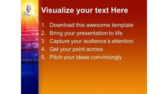 Stairway To Heaven Metaphor PowerPoint Templates And PowerPoint Themes 0712