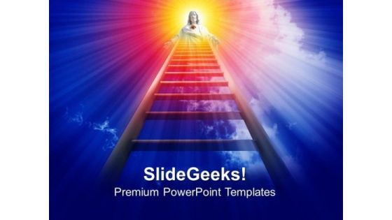 Stairway To Heaven Metaphor PowerPoint Templates And PowerPoint Themes 0712