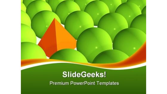 Stand Out From Crowd Shapes PowerPoint Themes And PowerPoint Slides 0411