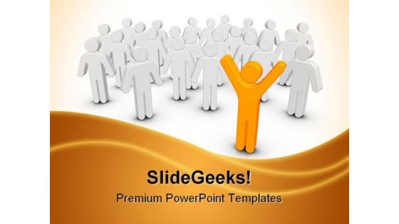 Stand Out Leadership PowerPoint Themes And PowerPoint Slides 0511