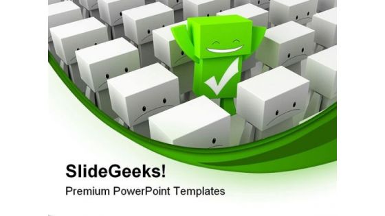 Standing Out Metaphor PowerPoint Themes And PowerPoint Slides 0511
