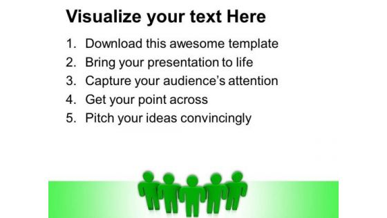 Stands Together Teamwork PowerPoint Templates And PowerPoint Themes 1112