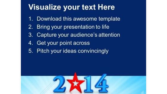 Star New Year 2014 PowerPoint Template 1113