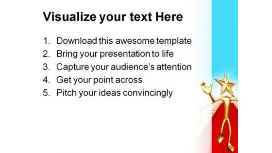 Star Of The Red Carpet Success PowerPoint Templates And PowerPoint Backgrounds 0311