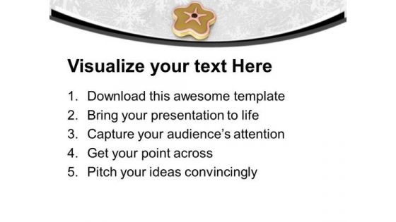 Star Shaped Cookie Birthday Time PowerPoint Templates Ppt Backgrounds For Slides 0113