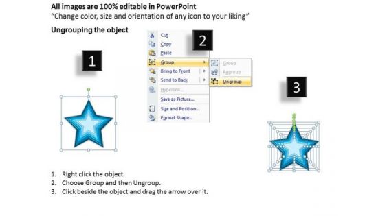 Star Shaped Interconnected 6 Factors Ppt Business Plan PowerPoint Templates