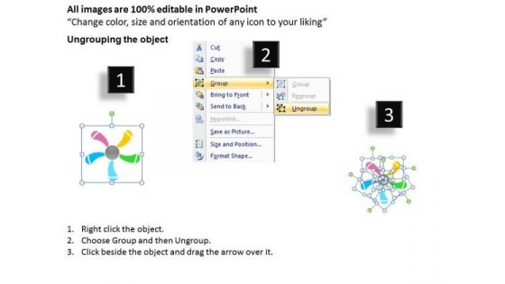 Statistical Analysis Of Circular Chart 5 Steps Internet Business Plan PowerPoint Templates