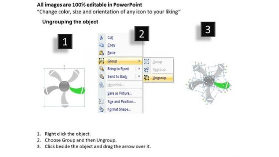 Statistical Analysis Of Circular Chart 5 Steps Ppt Business Plan PowerPoint Slide