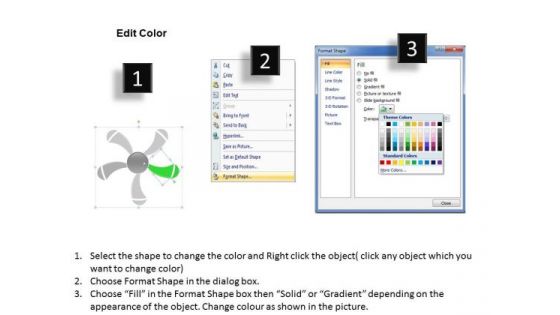 Statistical Analysis Of Circular Chart 5 Steps Ppt Business Plan PowerPoint Slide