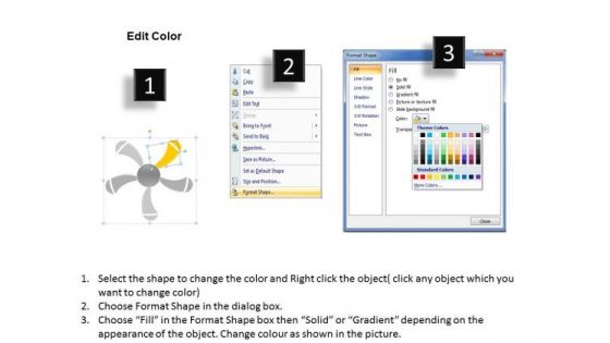 Statistical Analysis Of Circular Chart 5 Steps Ppt Business Plan PowerPoint Slides