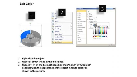 Statistical Chart Donut Diagram 3 Stages Ppt Samples Business Plan PowerPoint Slides