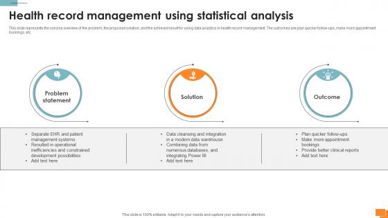 Statistical Tools For Evidence Health Record Management Using Statistical Analysis