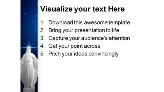 Statue Of Jesus01 Religion PowerPoint Themes And PowerPoint Slides 0811