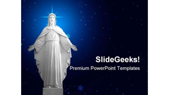 Statue Of Jesus01 Religion PowerPoint Themes And PowerPoint Slides 0811