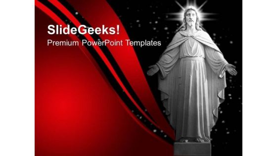 Statue Of Jesus Christ Religion PowerPoint Templates And PowerPoint Themes 0712