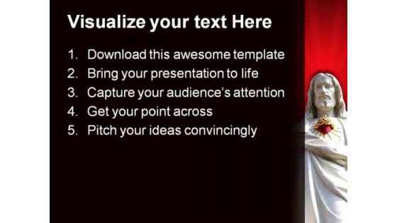Statue Of Jesus Religion PowerPoint Themes And PowerPoint Slides 0811