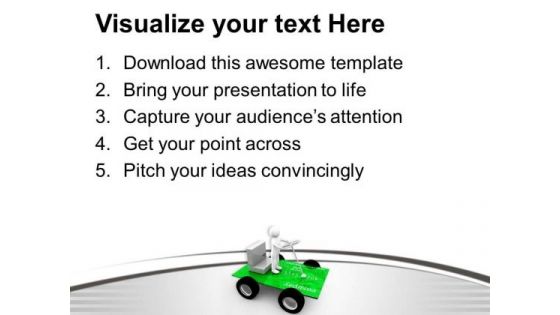 Steering And Wheels On Credit Card PowerPoint Templates Ppt Backgrounds For Slides 0713