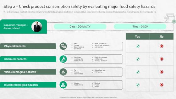 Step 2 Check Product Consumption Safety By Evaluating Major Food Safety Hazards