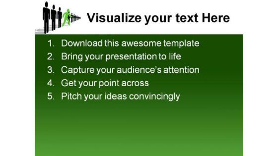 Step Out Of Line Business PowerPoint Templates And PowerPoint Backgrounds 0811