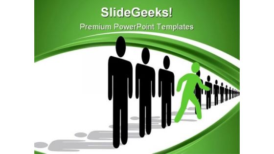 Step Out Of Line Business PowerPoint Templates And PowerPoint Backgrounds 0811