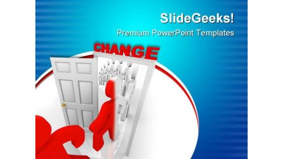 Stepping Through Change Metaphor PowerPoint Templates And PowerPoint Backgrounds 0811