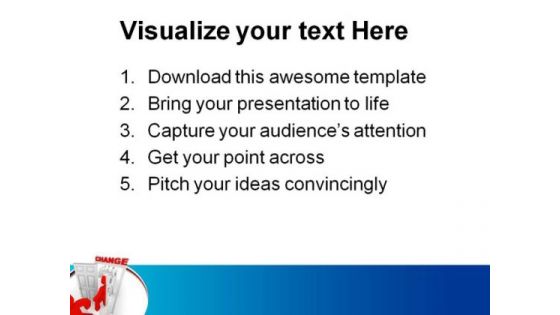 Stepping Through Change Metaphor PowerPoint Themes And PowerPoint Slides 0811