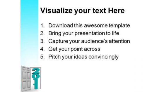 Stepping Through Door Metaphor PowerPoint Templates And PowerPoint Backgrounds 0611