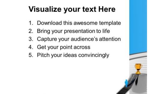 Stepping Towards The Goal Leadership Concept PowerPoint Templates Ppt Backgrounds For Slides 0313