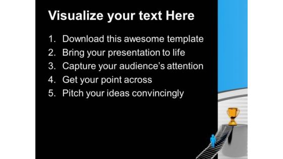 Stepping Towards The Goal Leadership Concept PowerPoint Templates Ppt Backgrounds For Slides 0313