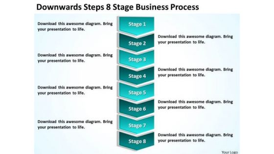 Steps 8 Stage Business Process Plan Executive PowerPoint Templates