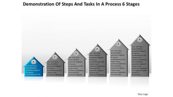 Steps And Tasks In Process 6 Stages How To Do Business Plan PowerPoint Templates