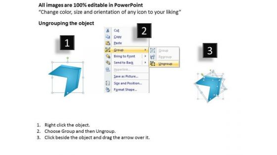 Steps For The Process In A Linear Flow 3 Stages Samples Of Business Plans PowerPoint Slides