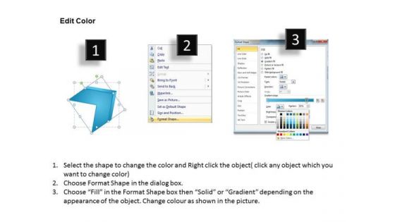Steps For The Process In A Linear Flow 3 Stages Samples Of Business Plans PowerPoint Slides