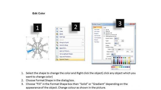 Steps Layout With Converging Arrows Pointing To Center Charts And Diagrams PowerPoint Slide